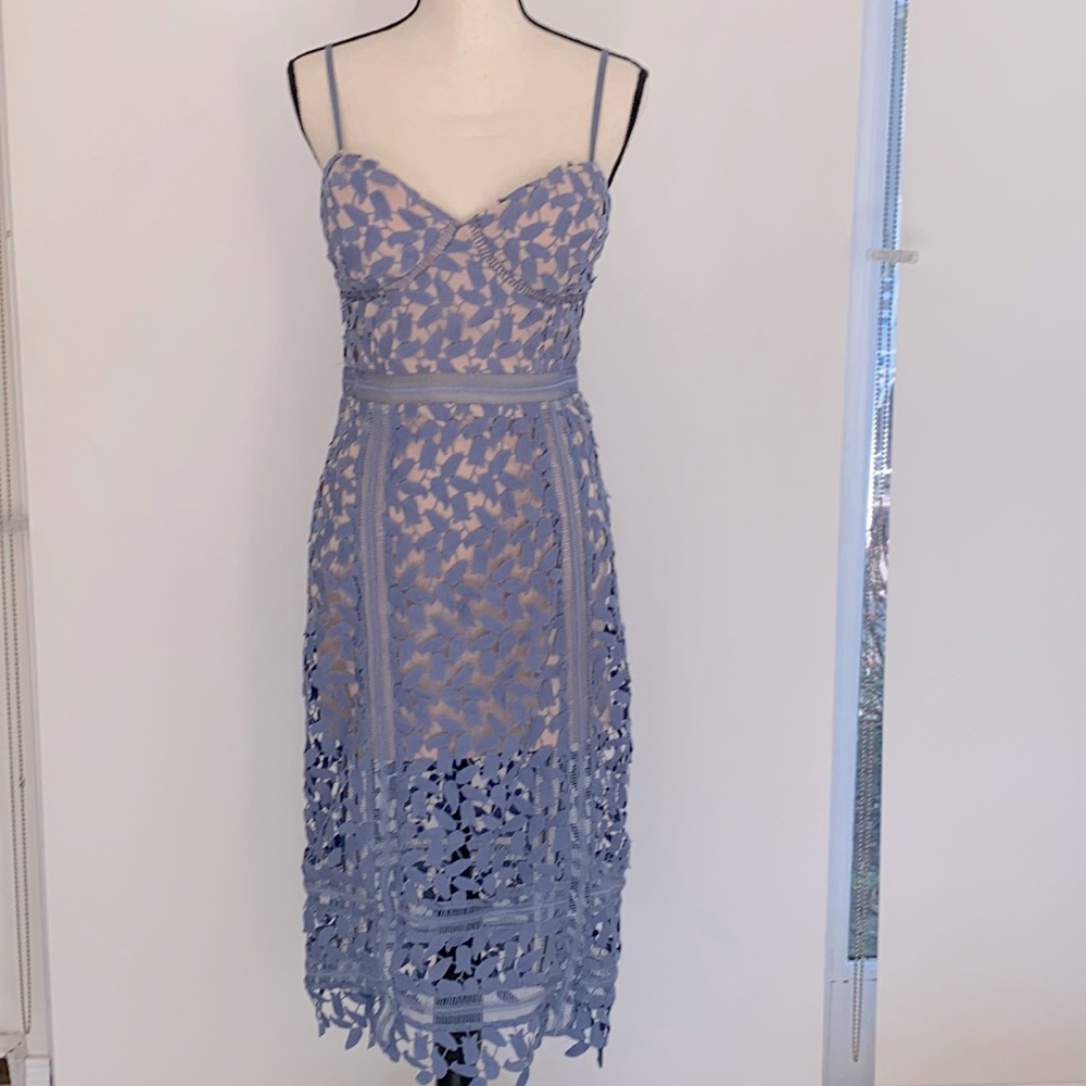 Lace overlay dress